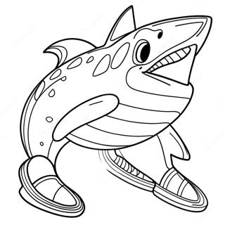 San Jose Sharks Mascot Coloring Page 69225-54786