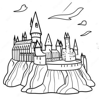 Hogwarts Kasteel Betoverde Kleurplaat 69265-54833