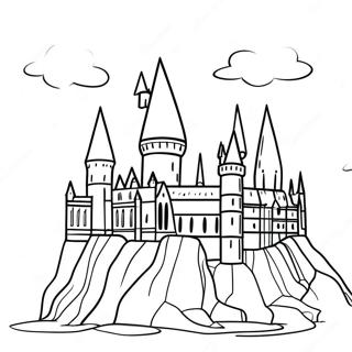 Hogwarts Kasteel Betoverde Kleurplaat 69265-54835