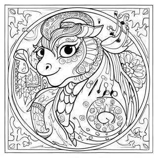 Pages Of Kells Colorful Creatures Coloring Page 69305-54860