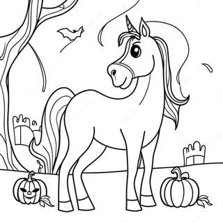 Halloween Horse Coloring Pages