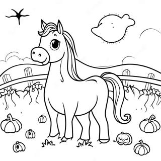 Halloween Horse Coloring Pages