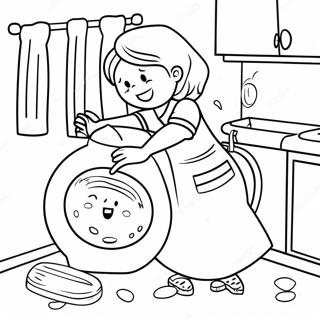 Chores Coloring Pages