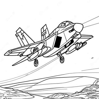 F14 Tomcat In Flight Coloring Page 69375-54917