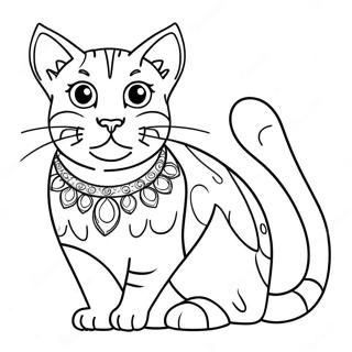 Bengal Cat Coloring Page 69404-54937