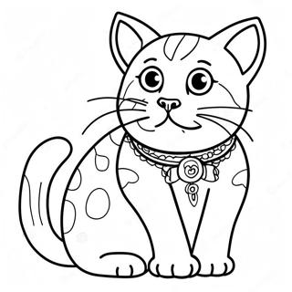 Playful Bengal Cat Coloring Page 69405-54935