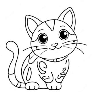 Playful Bengal Cat Coloring Page 69405-54936