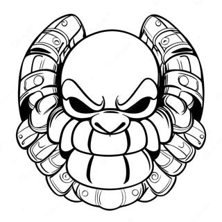 Fierce Metal Knuckles Coloring Page 69415-54942