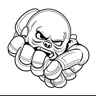 Fierce Metal Knuckles Coloring Page 69415-54944