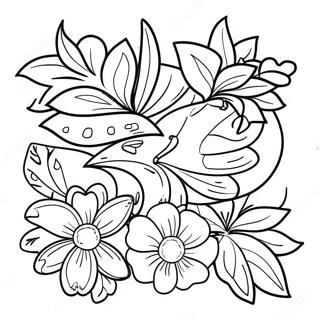 Hawaiian Decorations Coloring Pages