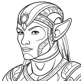 Na Vi Warrior Coloring Page 69455-54973