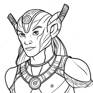 Na Vi Warrior Coloring Page 69455-54974