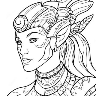 Na Vi Warrior Coloring Page 69455-54975