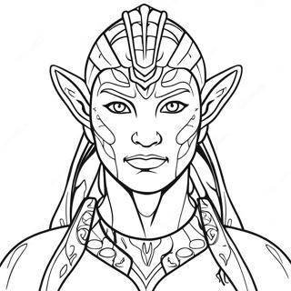 Na Vi Warrior Coloring Page 69455-54976