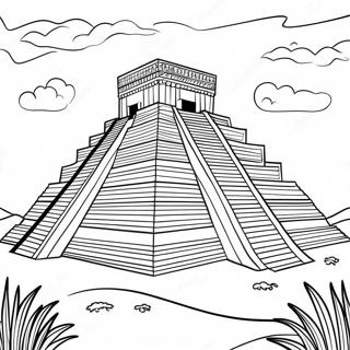 Ancient Ziggurat Coloring Page 69465-54999