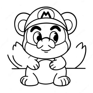 Tanooki Mario Coloring Pages