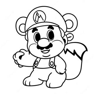 Tanooki Mario Coloring Page 69474-54996