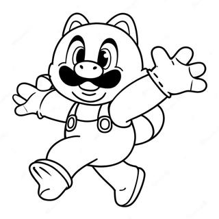 Tanooki Mario Coloring Pages