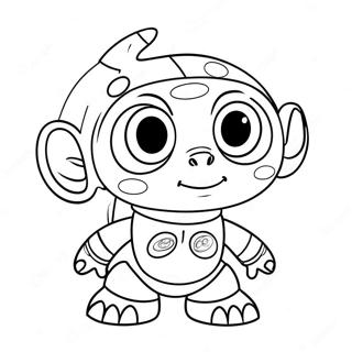 Cute Toy Story Alien With Big Eyes Coloring Page 69505-55013