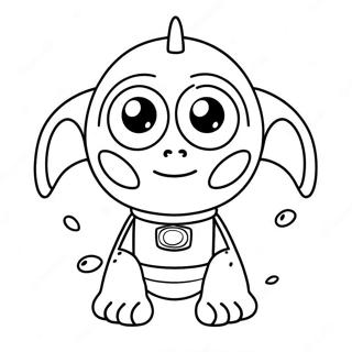 Cute Toy Story Alien With Big Eyes Coloring Page 69505-55014