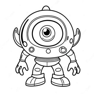 Cute Toy Story Alien With Big Eyes Coloring Page 69505-55015