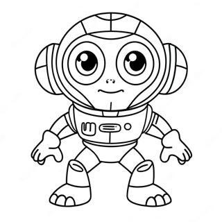 Cute Toy Story Alien With Big Eyes Coloring Page 69505-55016