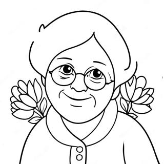 Happy Mothers Day Grandma Coloring Pages