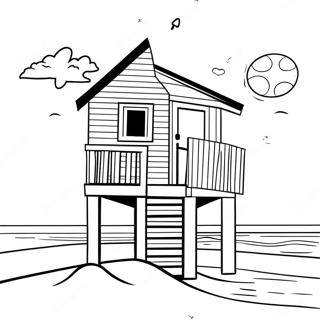 Obx Beach Scene Coloring Page 69554-55040