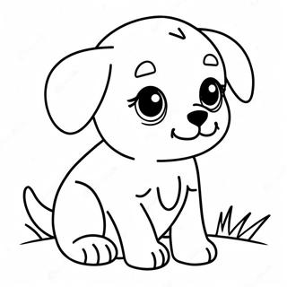 Cute Puppy Coloring Page 69584-55083