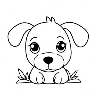 Cute Puppy Coloring Page 69584-55084