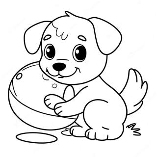 Easy Cute Puppy Coloring Pages