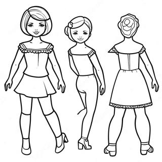 Paper Doll Template Coloring Page 69594-55078