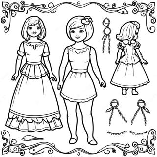 Paper Doll Template Coloring Page 69594-55079