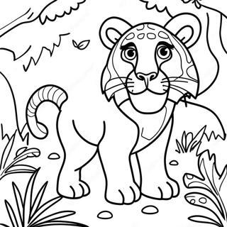 Jungle Animal Coloring Page 69644-55106