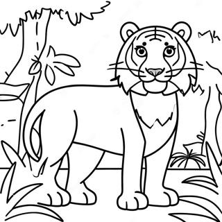 Jungle Animal Coloring Page 69644-55107