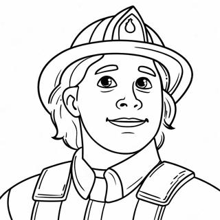 Brave Firefighter Coloring Page 69655-55149