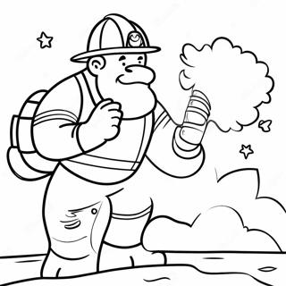 Brave Firefighter Coloring Page 69655-55150