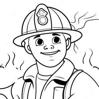 Brave Firefighter Coloring Page 69655-55151