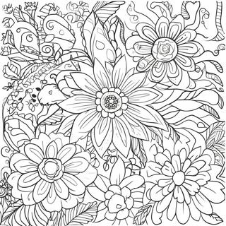 Bullet Journal Floral Doodle Coloring Page 69674-55144