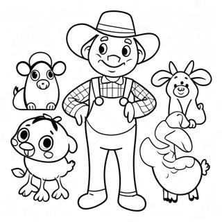 Old Macdonald With Happy Animals Coloring Page 69695-55166