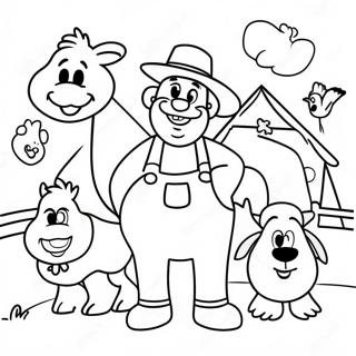 Old Macdonald With Happy Animals Coloring Page 69695-55167