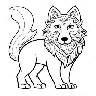 Mythical Wolf Coloring Page 6970-5552