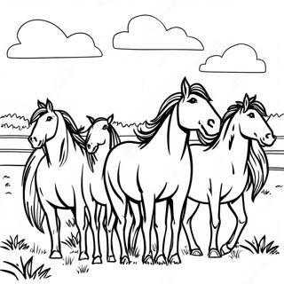 Horse Herd Coloring Pages