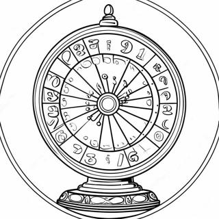 Colorful Wheel Of Fortune Spinning Wheel Coloring Page 69765-55231