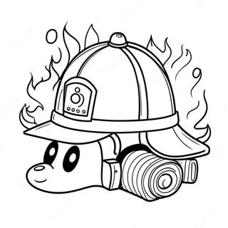 Fireman Hat Coloring Pages