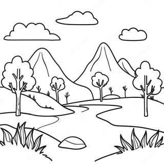 Melancholic Landscape Coloring Page 6981-5563