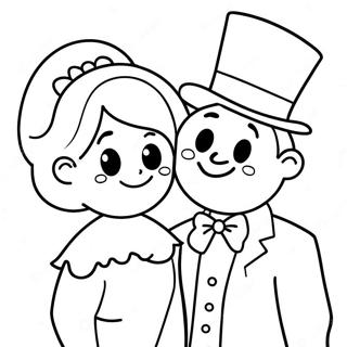 Cute Mr And Mrs Coloring Page 69845-55294