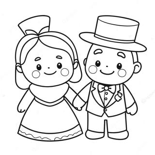 Cute Mr And Mrs Coloring Page 69845-55295