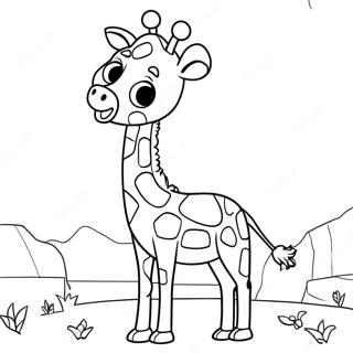 Geoffrey The Giraffe Coloring Pages