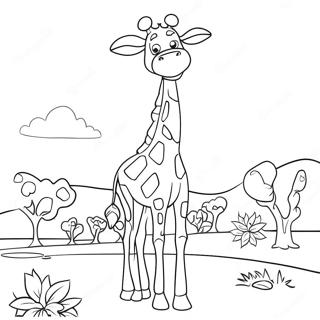 Geoffrey The Giraffe Coloring Page 69874-55306